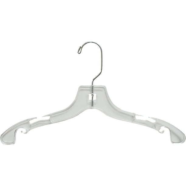 by The Great American Hanger Company Set of 12 1.5 Inch Thick Curved Hangers with Chrome Swivel Hook Heavy-duty Black Plastic Display Hanger with 12 drop and Adjustable Clips 